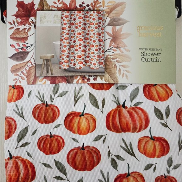 Harvest Collection Other - Fall Pumpkins Shower Curtain NWT Autumn/Fall Bathroom Decor/Harvest